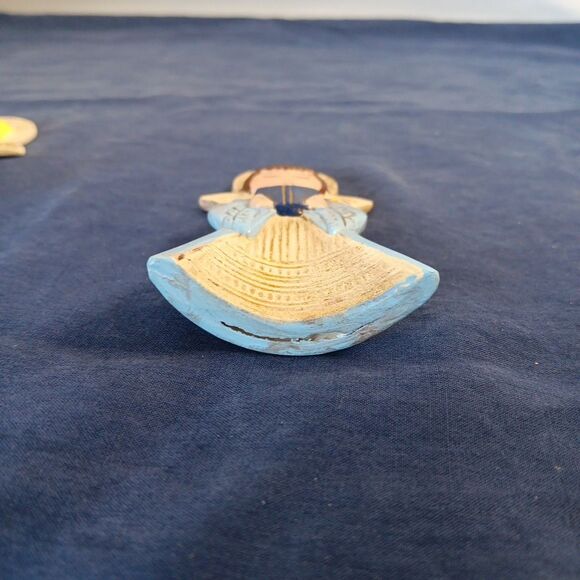 Ceramic Singing Angels Christmas Ornaments Vintage Hand Painted Replacements - Picture 9 of 13